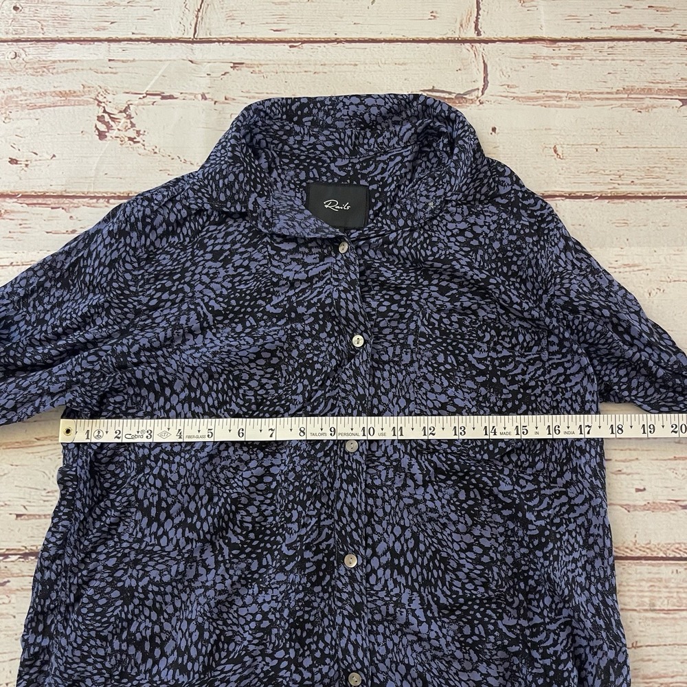 Rails Midnight Lynx Josephine Size XS Rayon Button Shirt Women's Summer‎ - Picture 6 of 9